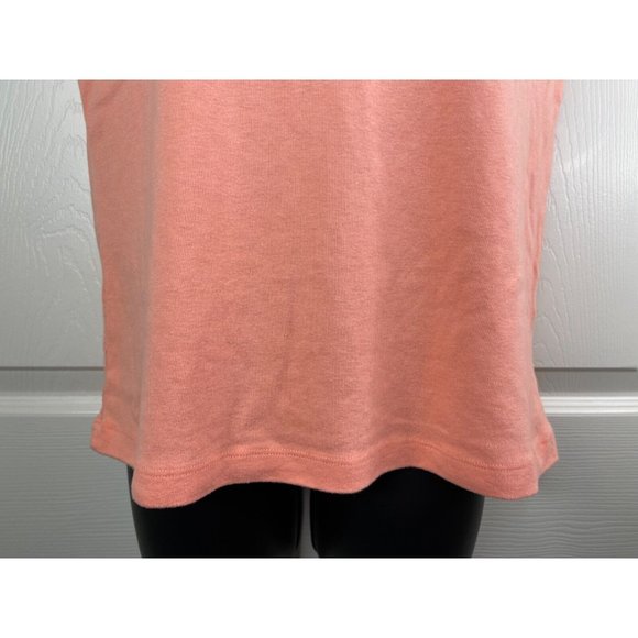 Dressbarn Tank Top Women Size Extra Large XL Sleeveless Solid Orange 100% Cotton - Picture 4 of 8